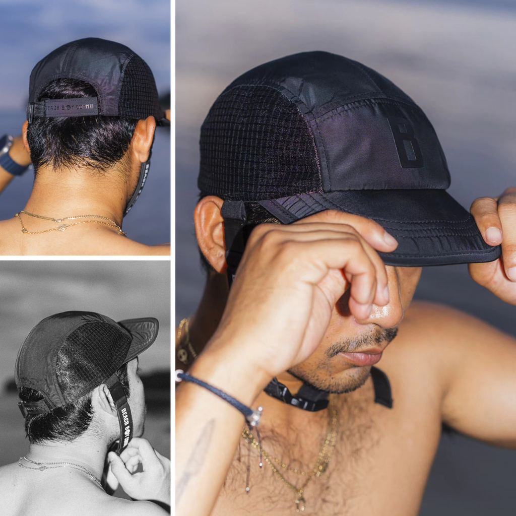 beachboycommu黑色衝浪帽_跑步小帽2