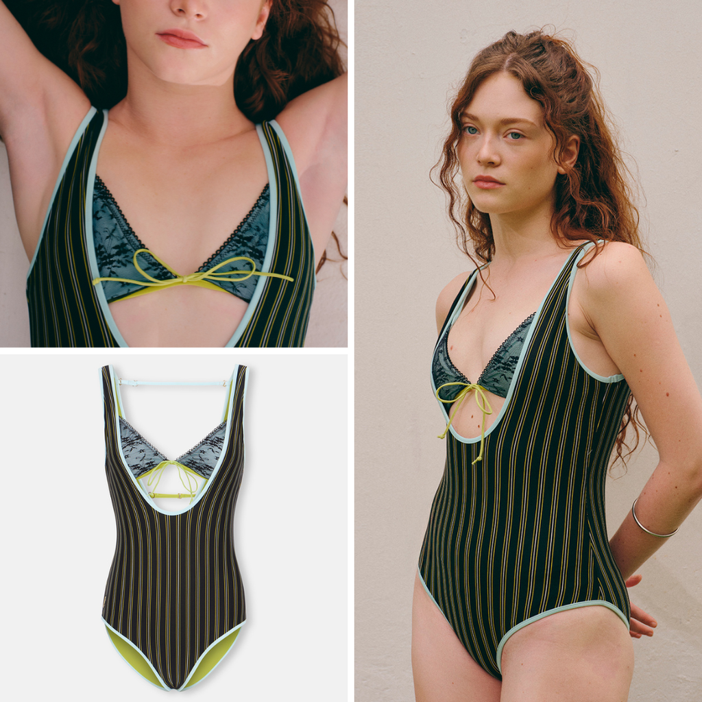 aprilpoolday泳衣Nellie 深V挖背連身泳裝7