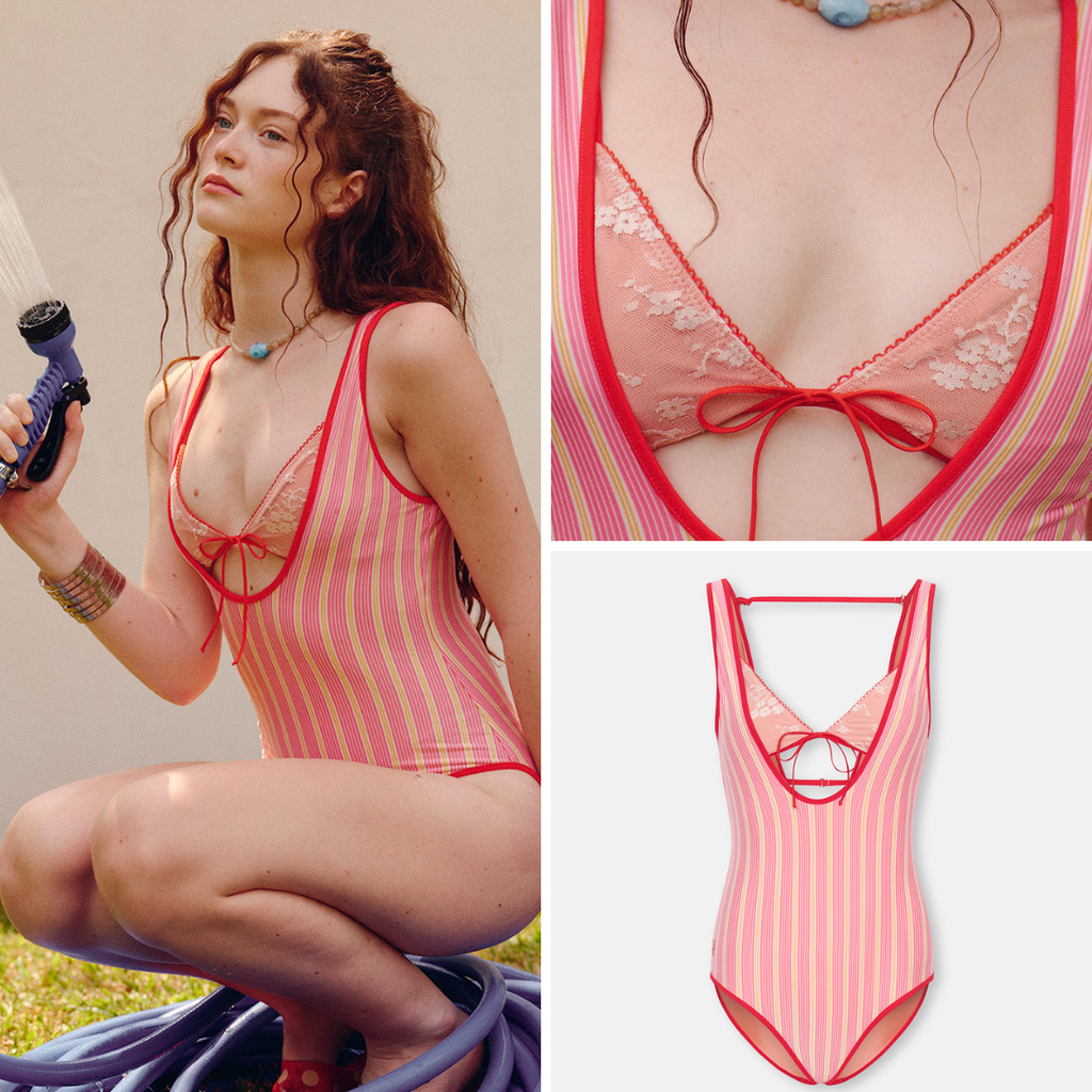 aprilpoolday泳衣Nellie 深V挖背連身泳裝6