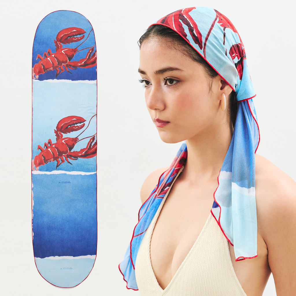 aprilpoolday-龍蝦圍巾抹胸短裙頭巾8