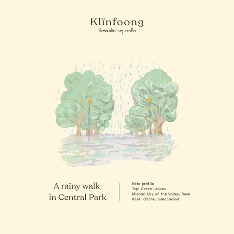 在紐約中央公園的雨後漫步香氛蠟燭 a rainy walk in central park candle