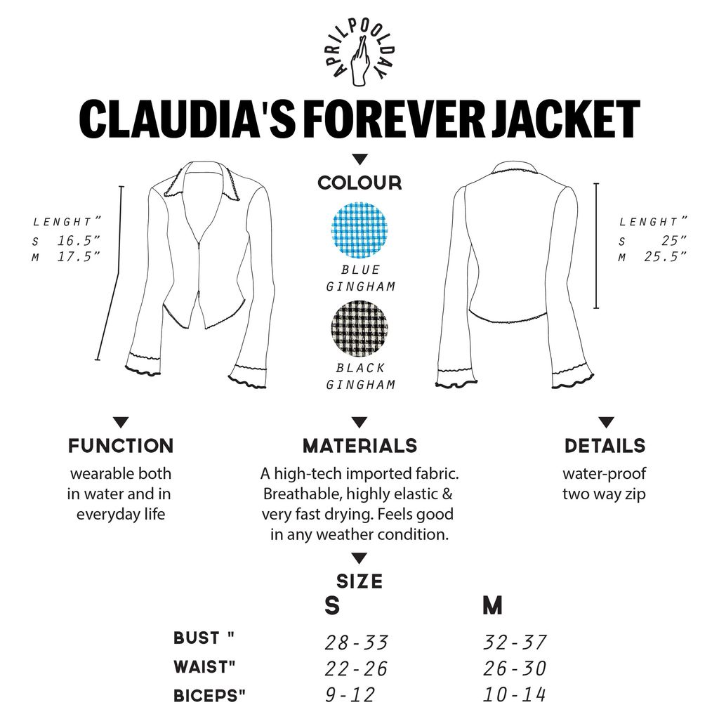 Claudia 格紋外套尺寸表