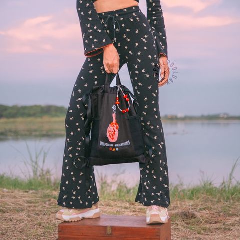 Aprilpoolday 抽繩束口粗肩帶後背包2