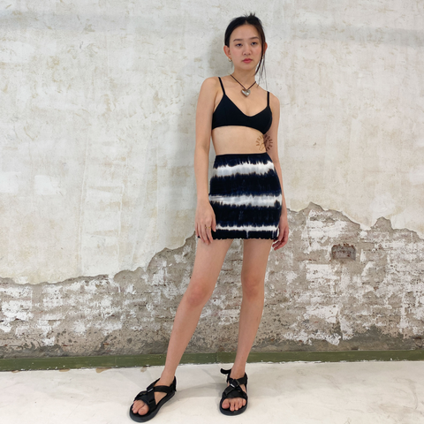 aprilpoolday泳衣-紮染短裙