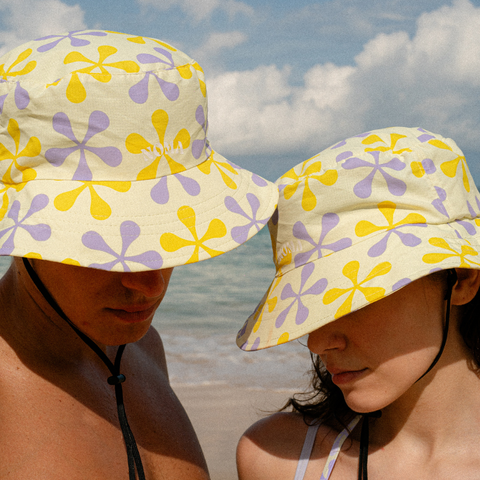 紫黃大花花衝浪帽_漁夫帽3