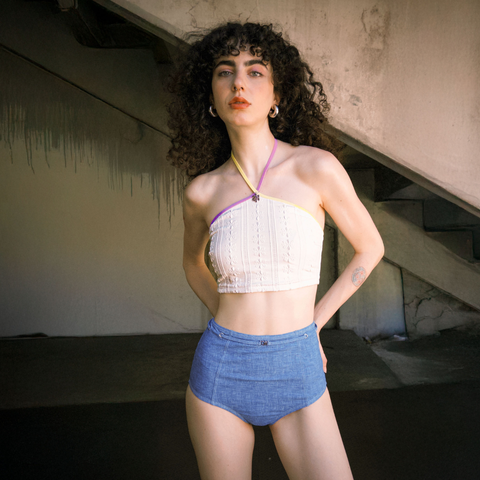 AprilpooldayMAGGIE 繞頸綁帶露背兩件式泳衣6