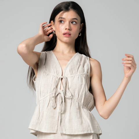 julia 棉質雙蝴蝶結背心-清邁設計品牌 Palit3