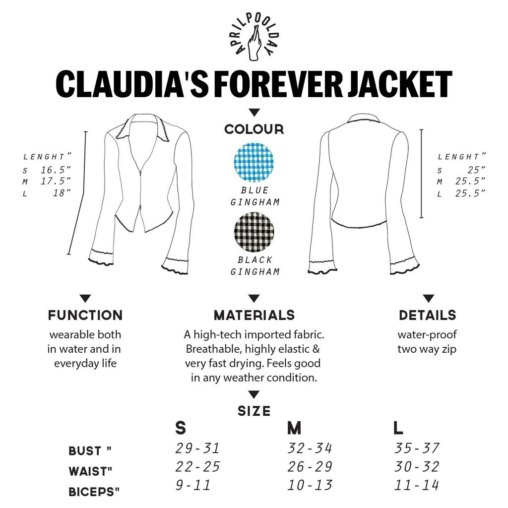 Claudia 格紋外套尺寸表aprilpoolday