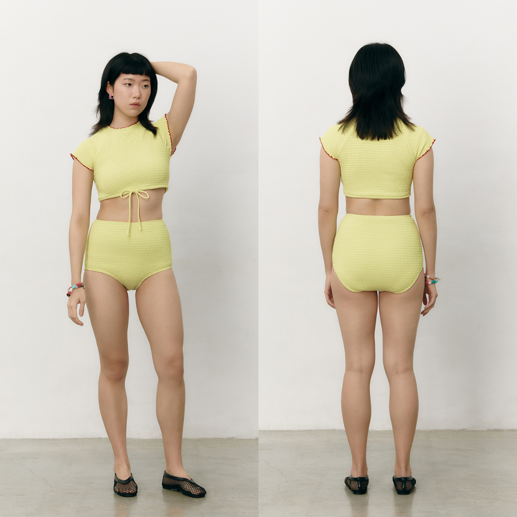 aprilpoolday泳衣smoggie短袖泳衣