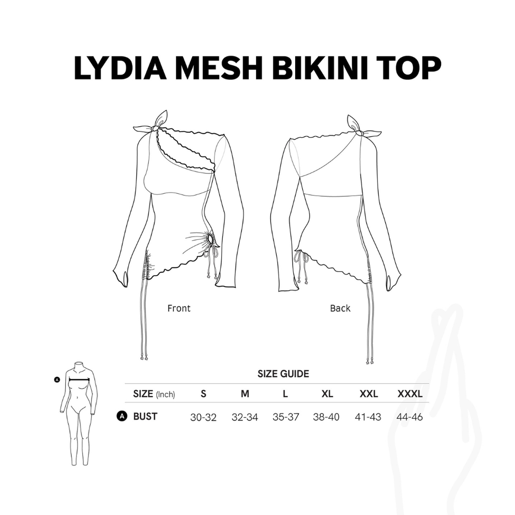 Aprilpoolday 2025 年末的系列 The Festival - Lydia 黑色網紗彈性布料上衣 Bra top (有胸墊）8