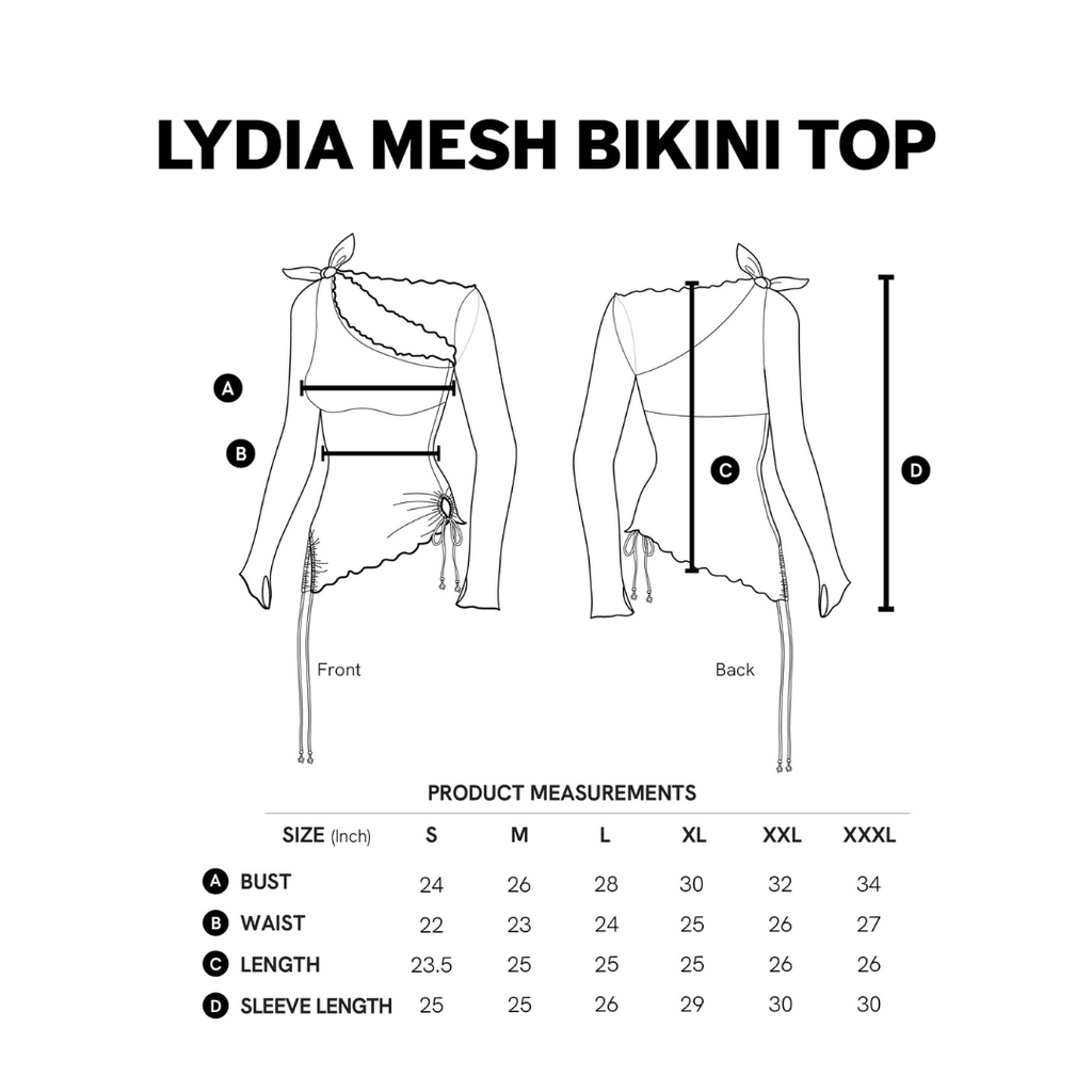 Aprilpoolday 2025 年末的系列 The Festival - Lydia 黑色網紗彈性布料上衣 Bra top (有胸墊）9