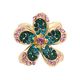 R057 ❀ No. 3 ❀ Lt. Rose Emerald Blue Zircon