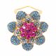 SCB409 ❀ No. 2 ❀ Rose  Aqua  Crystal ( Amethyst AB )