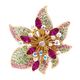 A804 Seasonal Color ❀ No. 2 ❀ Point: Fuschia CAB  Lt. Rose Peridot Chrysolite