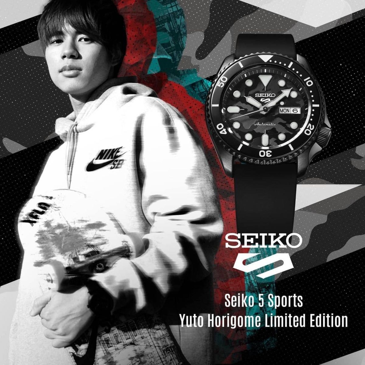 SEIKO 5 sports x 堀米雄斗聯名限量限定款 SRPJ39K1 台灣限量250台 