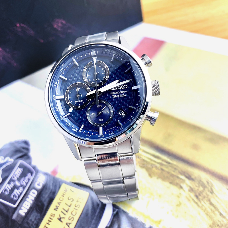 SEIKO SSB387P1 精工輕量鈦金屬三環計時男錶8T67-00N0B 公司貨– 億錶行手錶專賣店