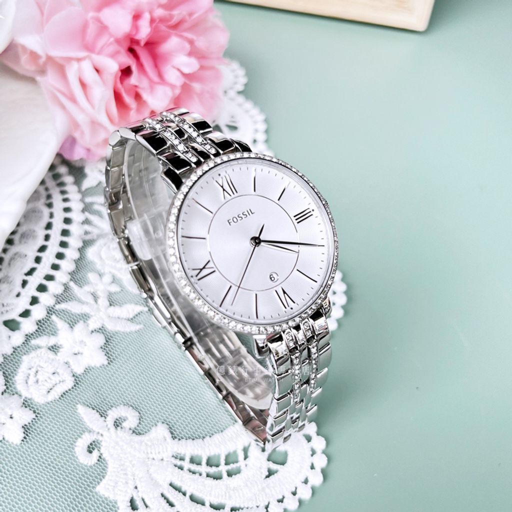 FOSSIL Jacqueline 華麗晶鑽羅馬時標時尚女錶ES3545 公司貨– 億錶行