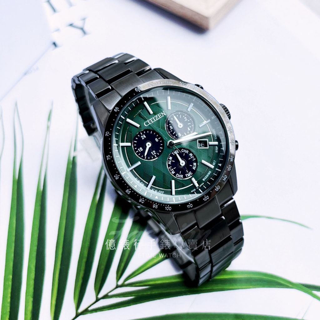 CITIZEN 星辰Eco-Drive 極光之森限定款光動能萬年曆計時腕錶BL5497-85W