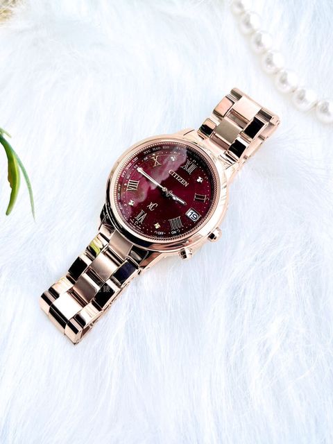 CITIZEN 星辰田馥甄代言XC系列Sakura pink 櫻花粉紅金五局電波