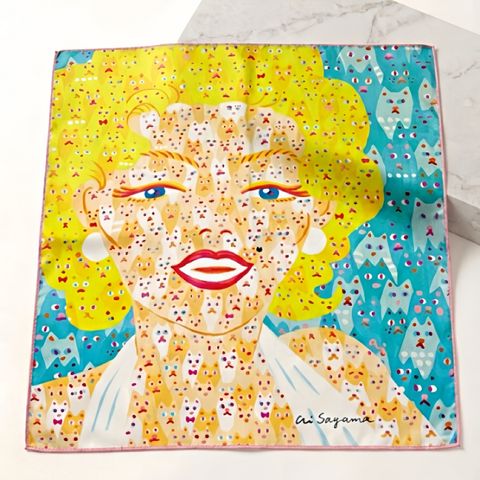 AS-SC-002 ai sayama 佐山愛 貓麗蓮夢露 絲巾 01 SQ1000