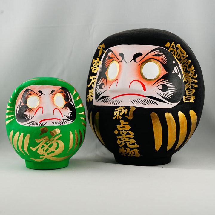 PTSD-02EGG-吉田だるま-12cm-綠-緣起達摩-金福入-(3)-SQ1000