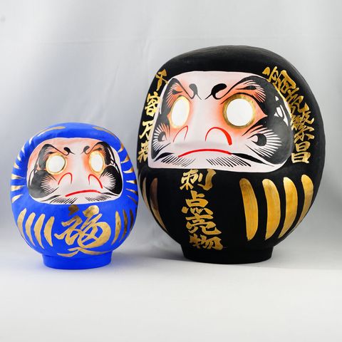 PTSD-02EBEG-吉田だるま-12cm-藍-緣起達摩-金福入-(1)-SQ1000