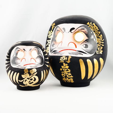 PTSD-02EBKG-吉田だるま-12cm-黑-緣起達摩-金福入-(3)-SQ1000
