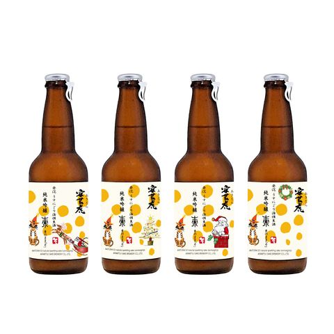 安藝虎 純米吟釀 素 發泡生酒 聖誕標 套組