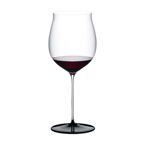 Riedel｜ Fatto a Mano Black Tie Burgundy 勃根地黑底手工紅酒杯（有酒）去背