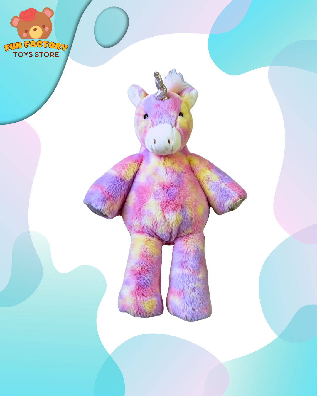 36cm 马克龙独角兽(粉紫晕染) Pastel Unicorn (Pink & Purple Tie-Dye