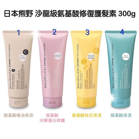 日本 熊野 沙龍級氨基酸損傷修復護髮素系列300g