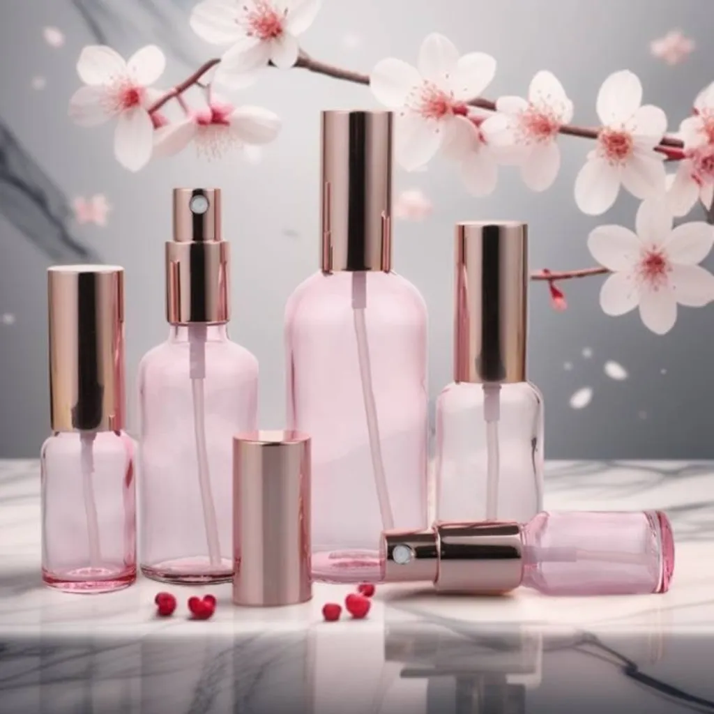 高品質玫瑰色噴霧瓶15ml.50ml