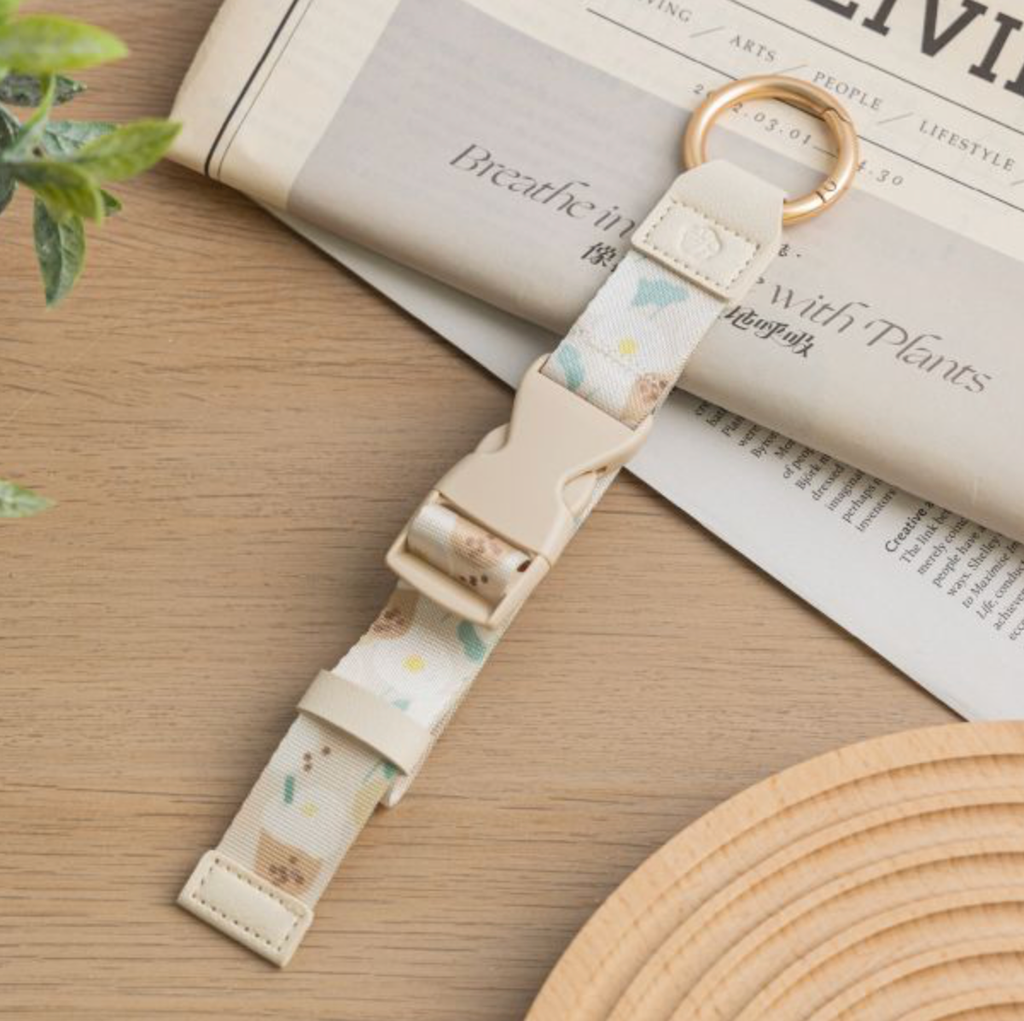 珍奶花花-花漾行李掛帶