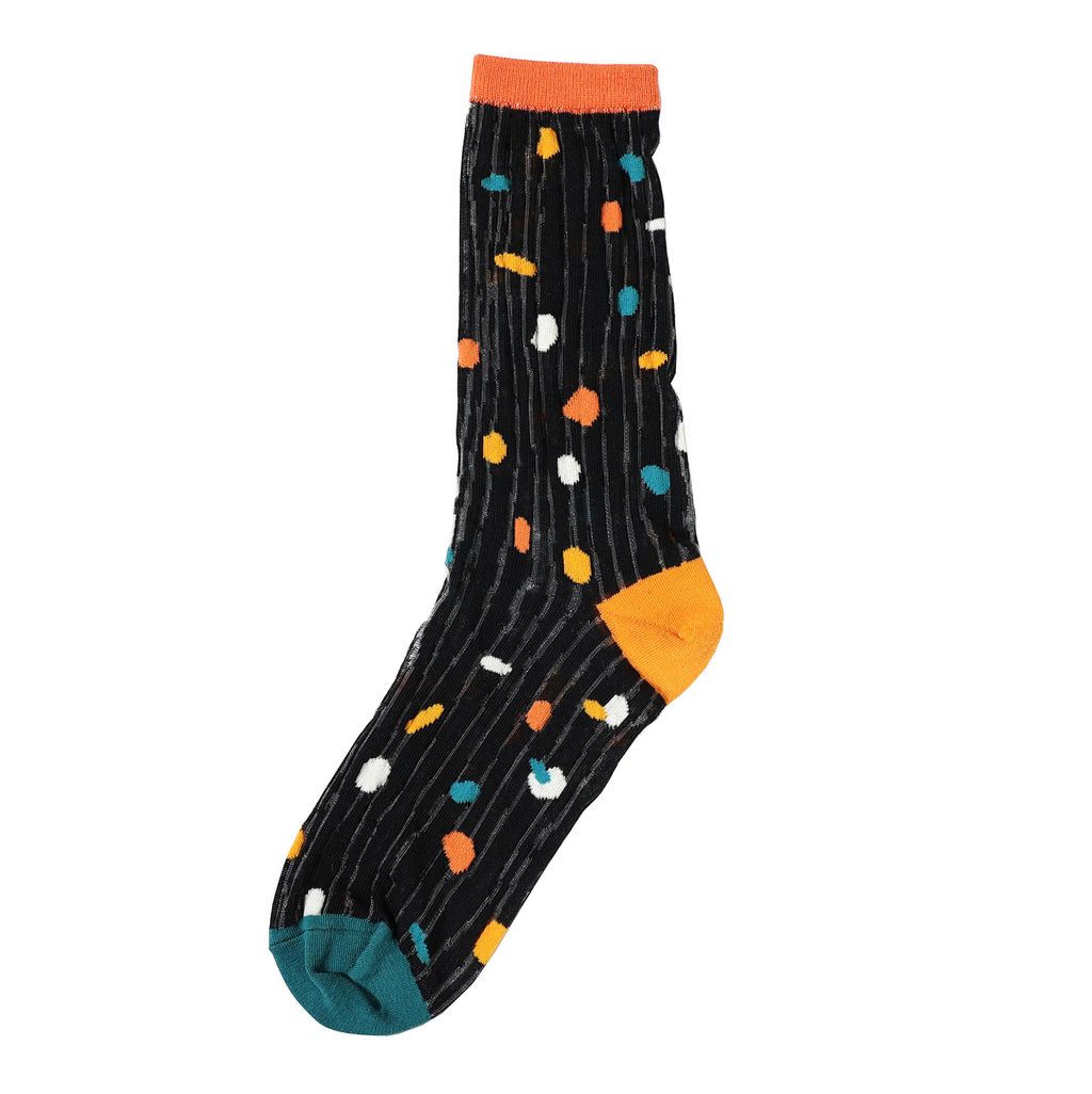 3807_夢境系列｜小夜曲-波卡點點透紗中筒襪