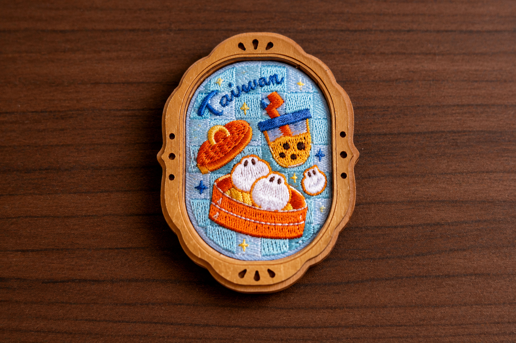 刺繡磁鐵-台灣美食