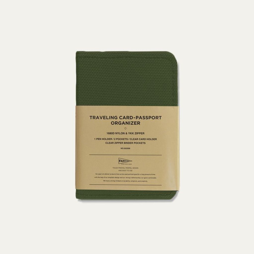 旅行用防潑水多功能護照卡片收納包-綠