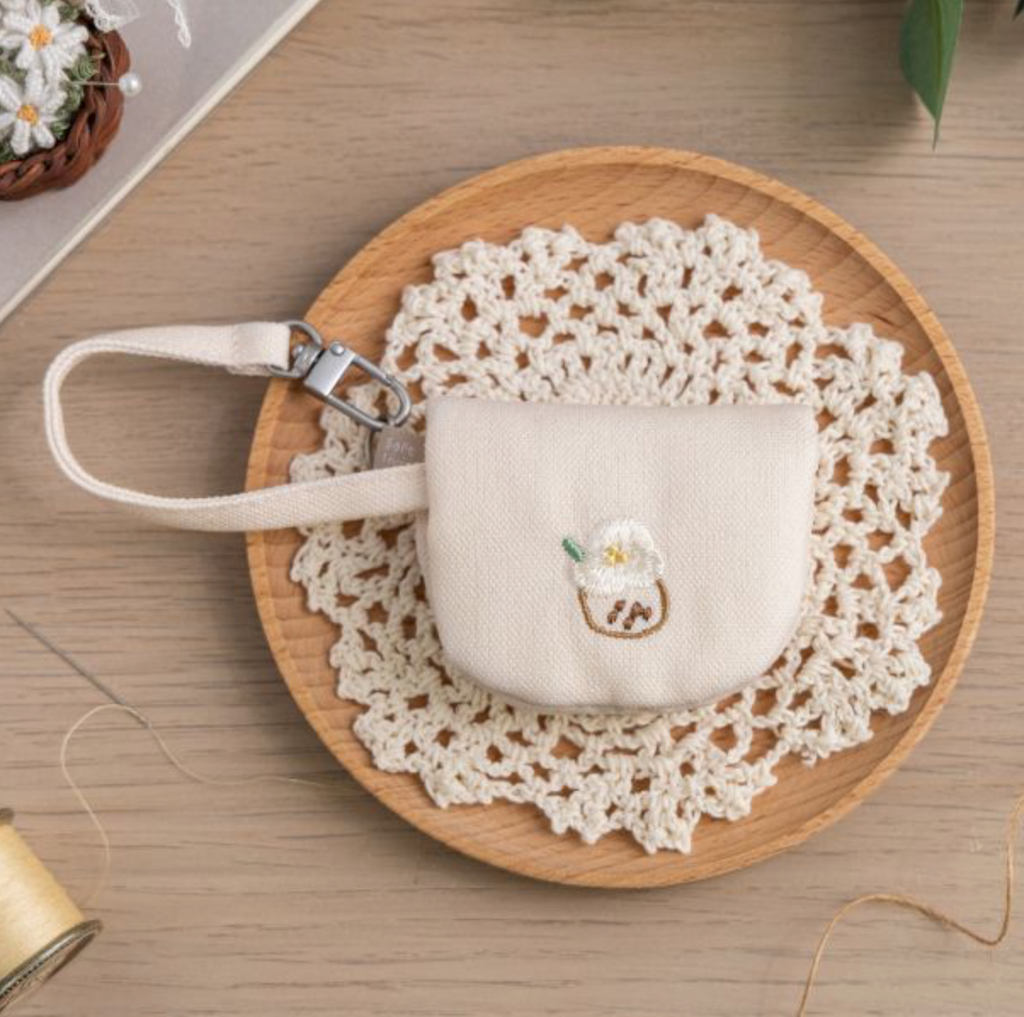 珍奶花花-花伴小掛包