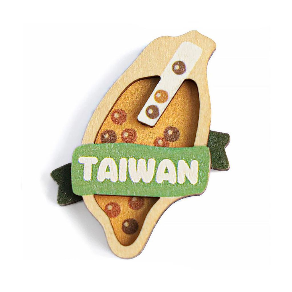 木質磁鐵｜珍奶台灣