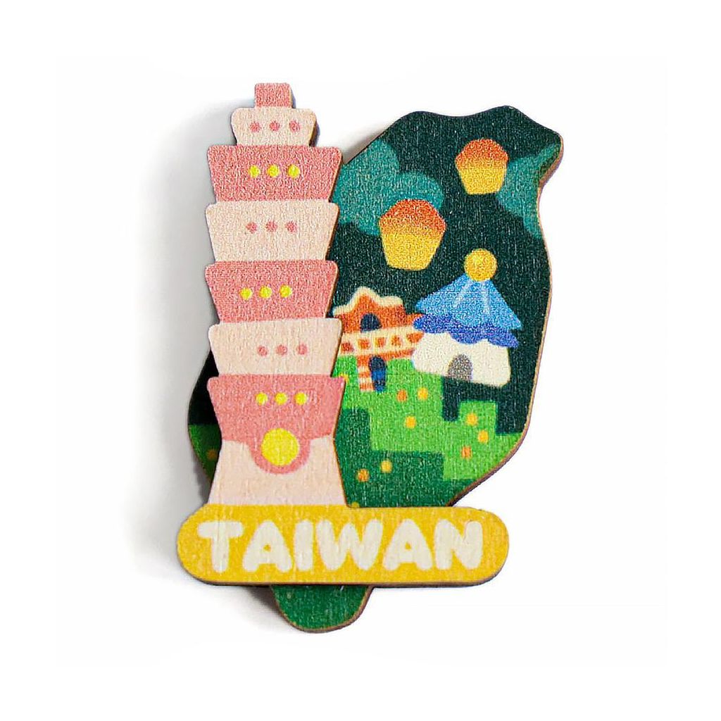 木質磁鐵｜寶島台北城