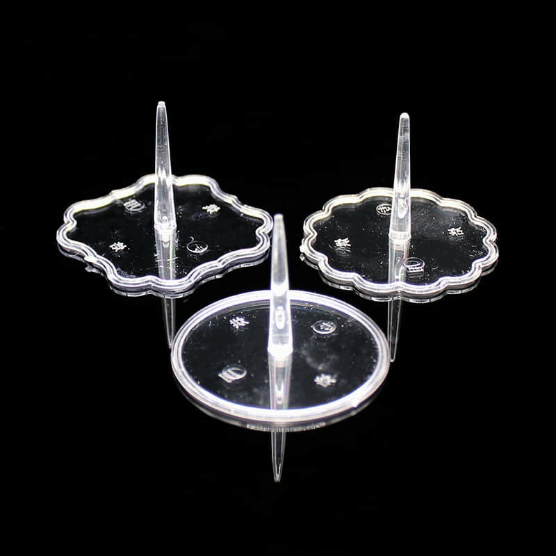 Clear Cake top stand accessories plastic heart 