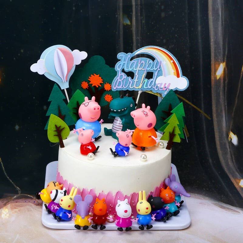 Pepa Pig set Toy/ Cake Topper/ Decoration