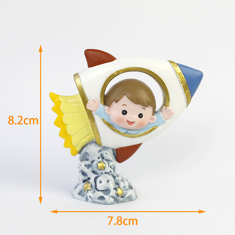 Spaceman Baby Boy Baby Girl Astronaut Cake Topper Decoration 火箭宝宝