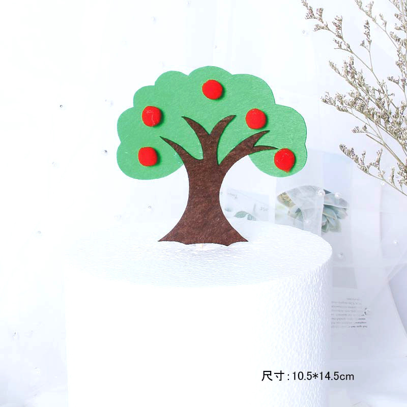 Green Spring Tree Cake Topper Decoration