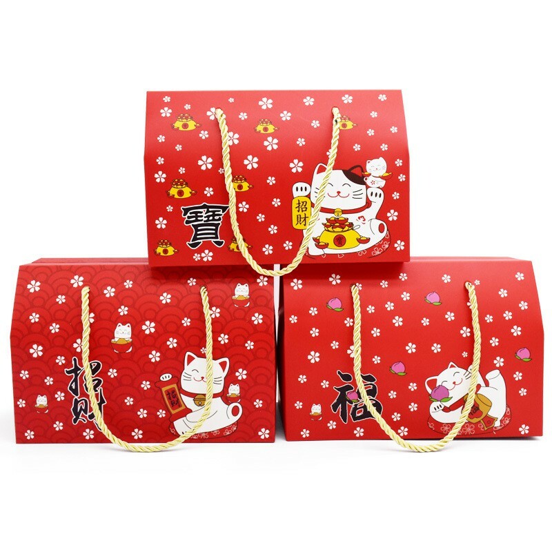 Ready Stock CNY Chinese New Year Candy Cookies Packaging, Party Gift Bag, 农历新年礼盒