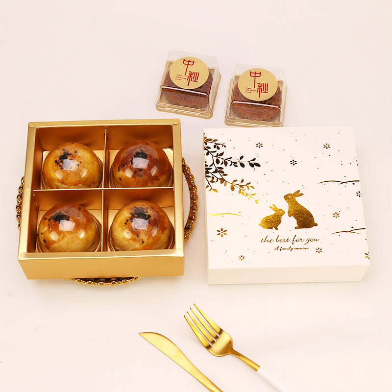 Gold Mooncake Box, Rabbit Moon Cake box, Drawer mooncake box