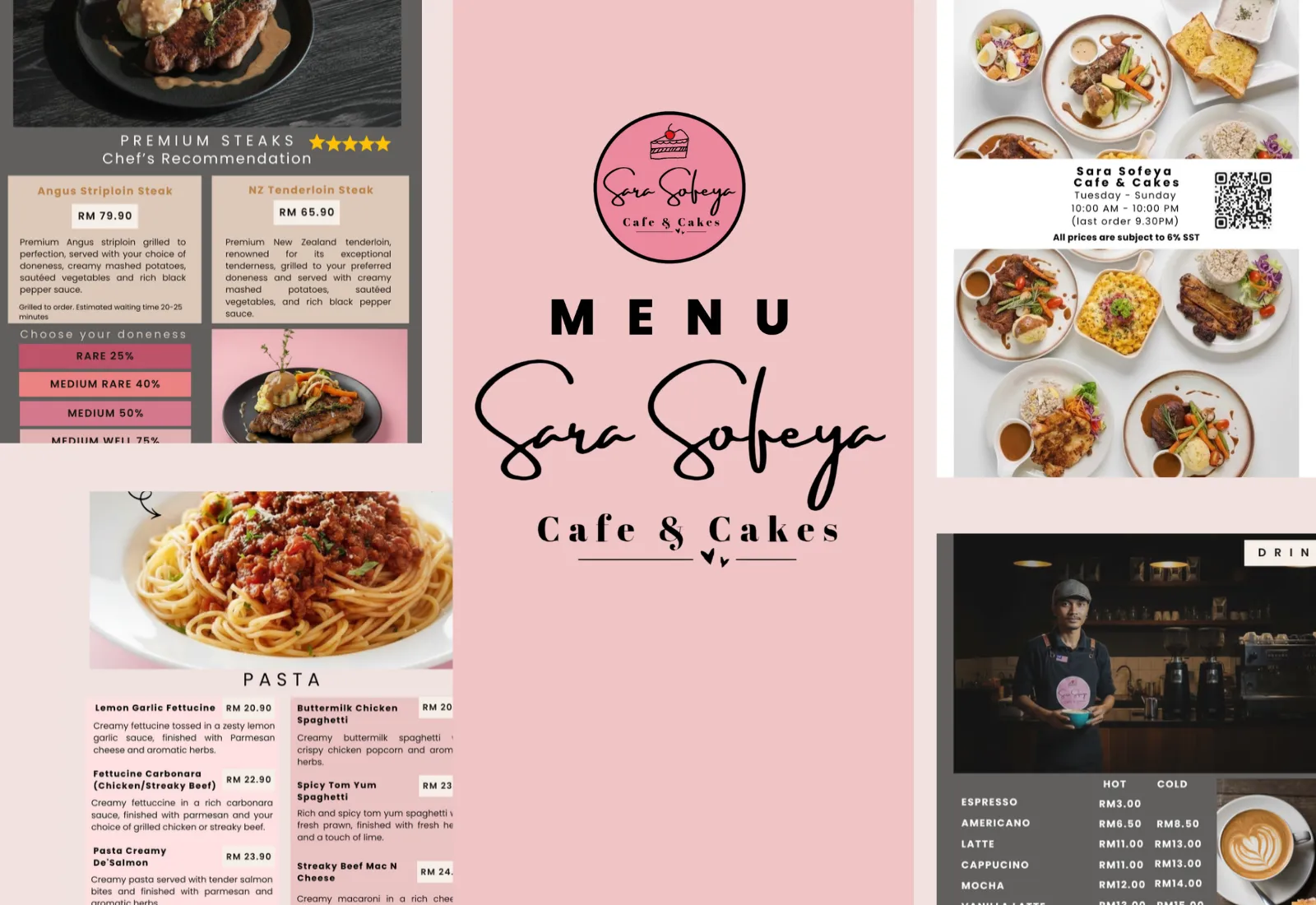Cafe menu