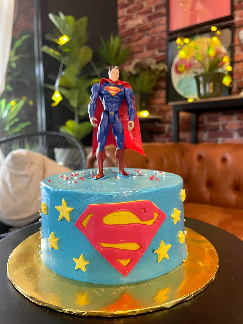 Spiderman and Superman cake