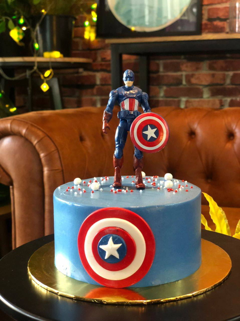 Spiderman and Captain America cake