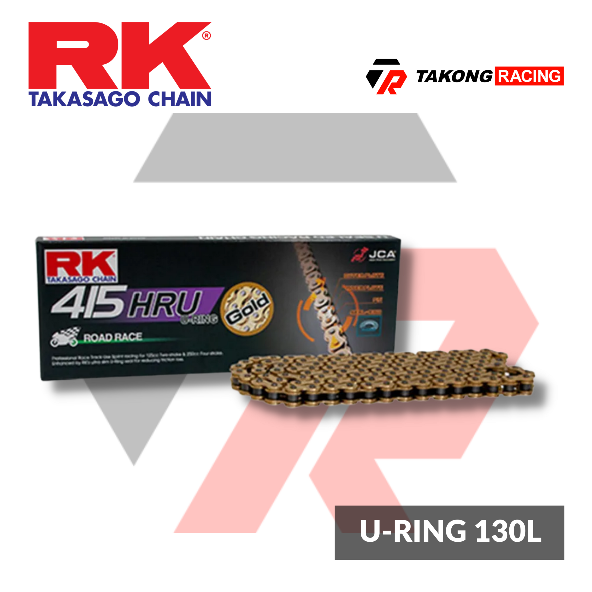 RK Takasago 415HRU (Gold) - U-Ring Chain – Takong Racing RK Takasago 415HRU (Gold) - U-Ring Chain – Takong Racing