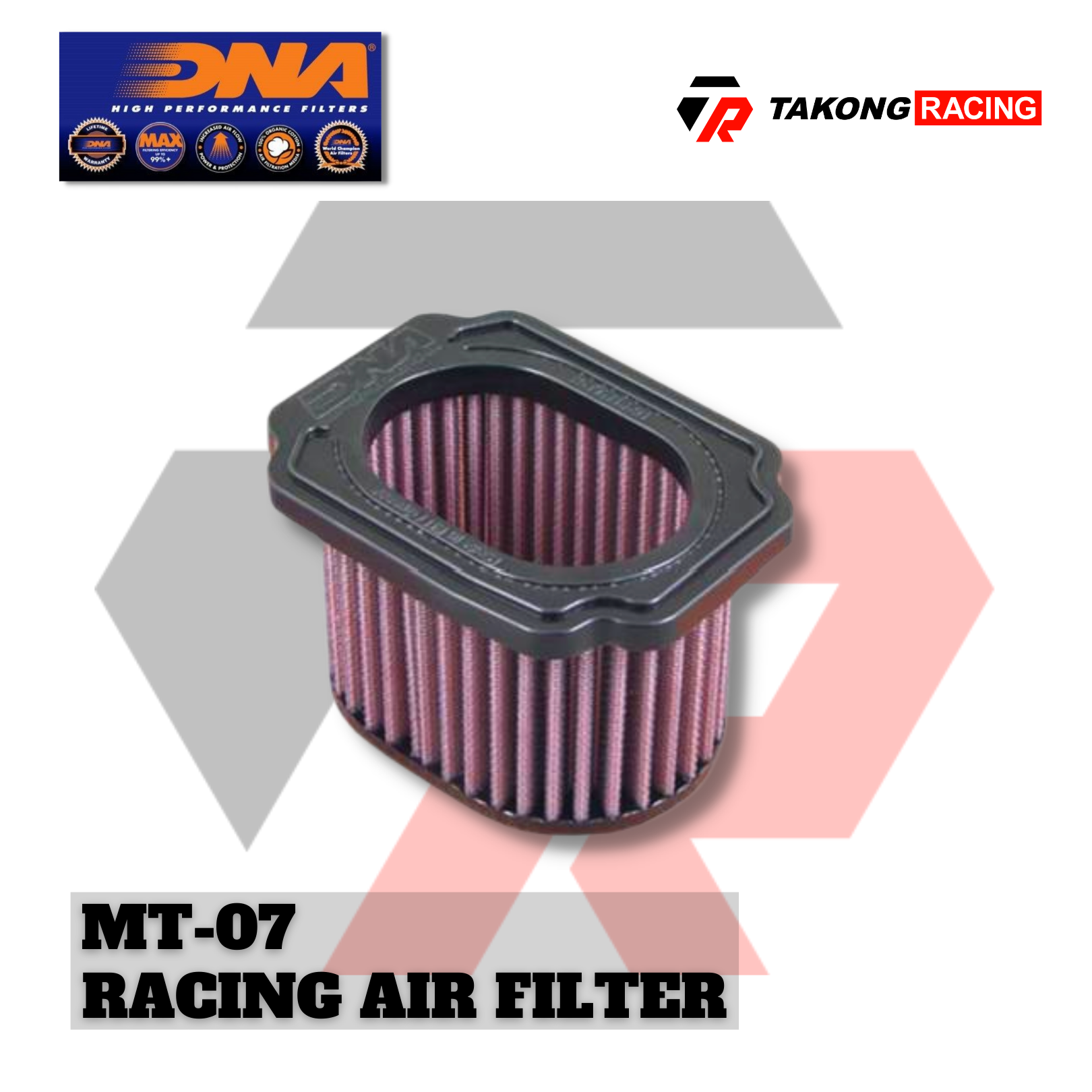 DNA AIR FILTER YAMAHA MT07 14'-22' – Takong Racing (Parts & Accessories)